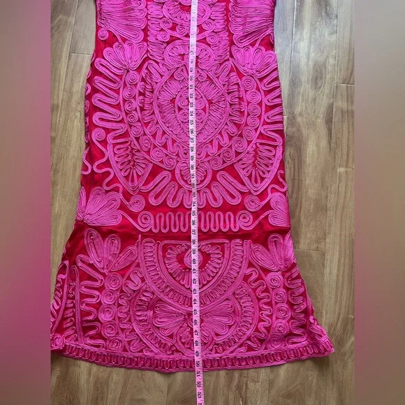 JS Collections Pink Ruffled Maxi Gown - Picture 12 of 15